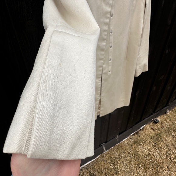 GAP single breasted trench coat women's neutral beige classic snaps size medium - Picture 10 of 13